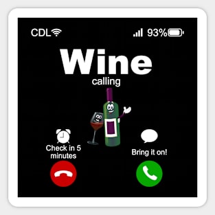 Wine Calling Sticker